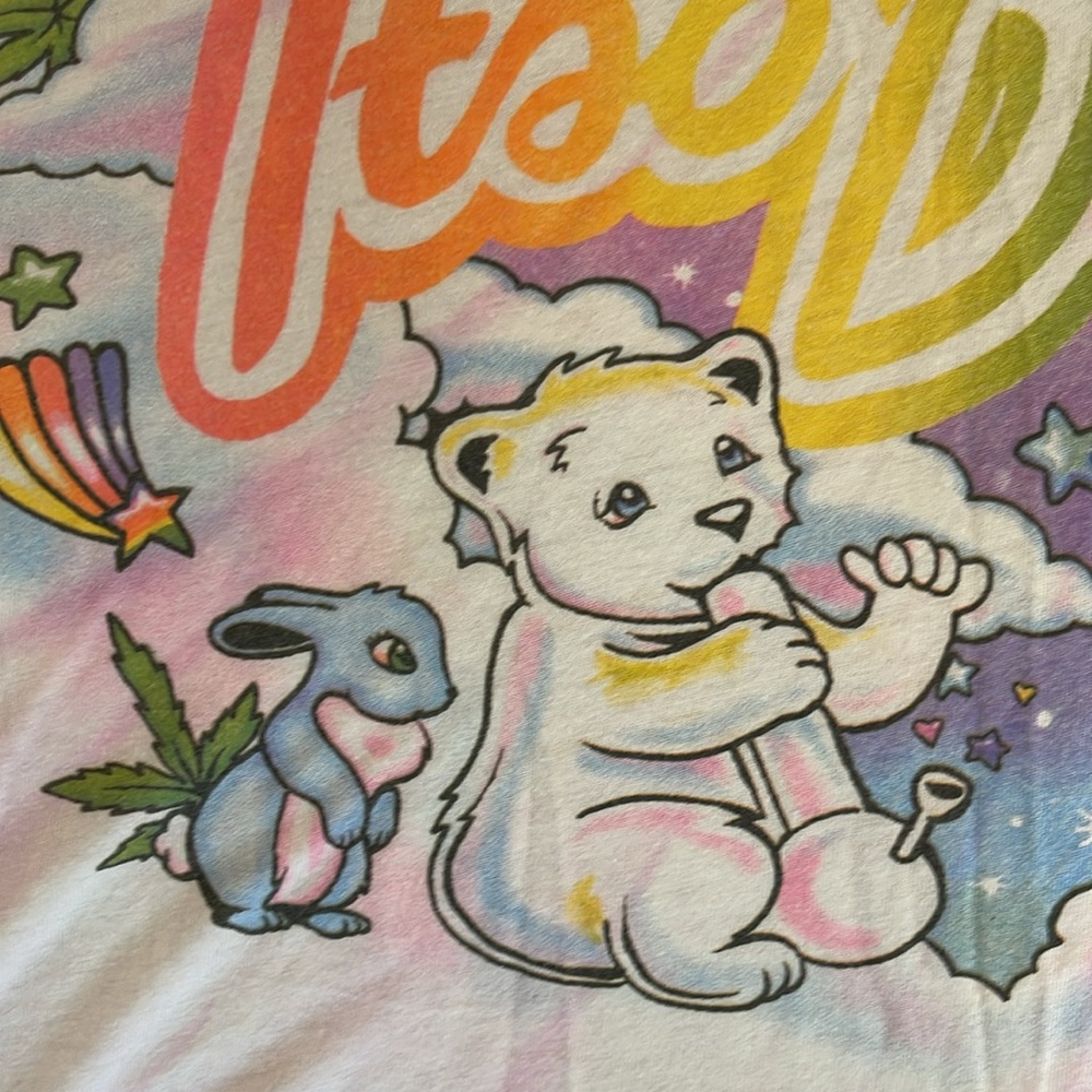 FOR SALE UNIF “It’s So Dank” T - Lisa Frank Weed / Cannabis Parody - HTF Archive - Picture 11 of 17